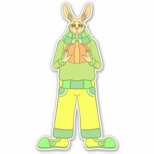 Gemütliches Rabbit Aufkleber (Vorderseite)