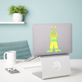 Gemütliches Rabbit Aufkleber (Laptop auf Schreibtisch)