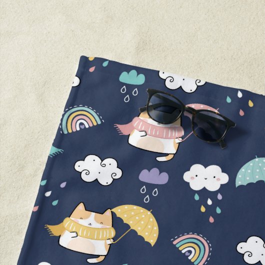 Gemütliches Rainy Day Pattern Beach Handtuch (Beispiel)