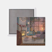 Gemütliches Reading Sunset Room Magnet (Vorderseite/Rückseite)