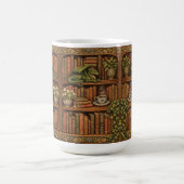 Gemütliches Retro-Bücherregal-Drache Kaffee-Tee-Li Kaffeetasse (Mittel)