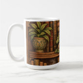 Gemütliches Retro-Bücherregal-Drache Kaffee Tee Li Kaffeetasse (Links)