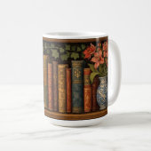 Gemütliches Retro-Bücherregal Kaffeetasse (VorderseiteRechts)