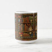 Gemütliches Retro-Bücherregal Kaffeetasse (Mittel)
