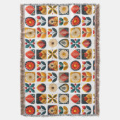 Gemütliches Retro Folkloredesign Decke (Vorderseite Vertikal)
