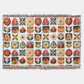 Gemütliches Retro Folkloredesign Decke (Vorderseite)