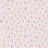 Gemütliches rosa Weihnachtsmuster Aufkleber (Vorderseite)
