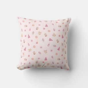Gemütliches rosa Weihnachtsmuster Kissen