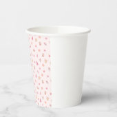 Gemütliches rosa Weihnachtsmuster Pappbecher (Links)