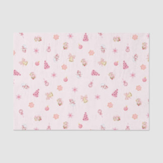 Gemütliches rosa Weihnachtsmuster Seidenpapier