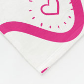 Gemütliches rosa Wellen & Herz-Muster-Decken Fleecedecke (Ecke)