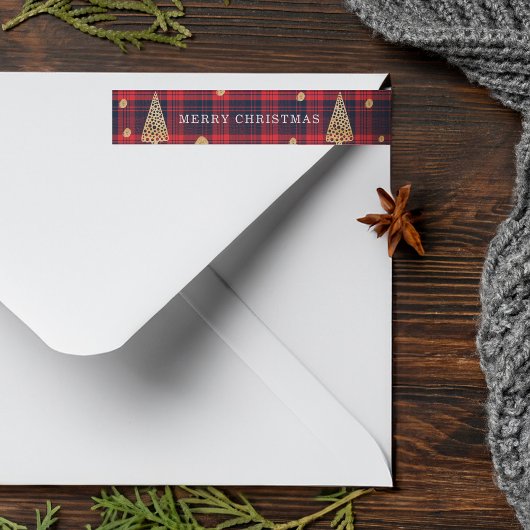 Gemütliches Rot & Blau Kariert Moderner Weihnachts