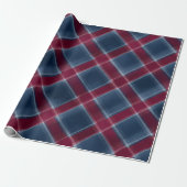 Gemütliches Rot Marine Winterfrost Karomuster Geschenkpapier (Ungerollt)