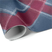 Gemütliches Rot Marine Winterfrost Karomuster Geschenkpapier (Rolleneckpunkt)