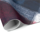 Gemütliches Rot Marine Winterfrost Karomuster Geschenkpapier (Rolleneckpunkt)