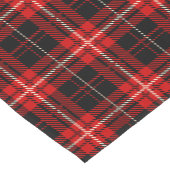 Gemütliches Rot, Schwarz, Creme Kariert Kurzer Tischläufer (Ecke)