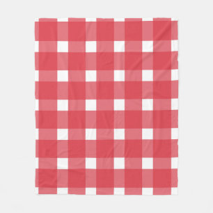 Gemütliches Rot & Weiß Gingham-Wohngestaltung & Ge Fleecedecke