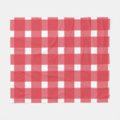 Gemütliches Rot & Weiß Gingham-Wohngestaltung & Ge Fleecedecke (Vorderseite (Horizontal))