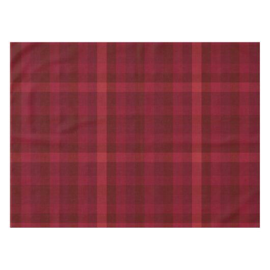 Gemütliches rotes Karo-Karo-Muster Rustikales Baue Tischdecke (Vorderseite (Horizontal))