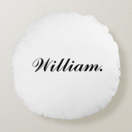 Gemütliches Rundwurfkissen mit Individuelle Name f Rundes Kissen