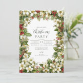 Gemütliches Rustikales Evergreen Weihnachten Einladung (Stehend Vorderseite)