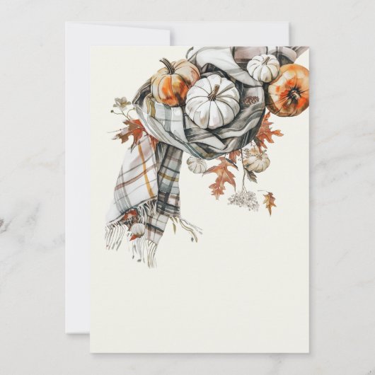 Gemütliches Rustikales Herbst 12x18 Bar Drink Menü Einladung (Rückseite)