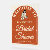 Gemütliches rustikales Herbstlaub Brautparty Willk Acrylschild (Winkel)