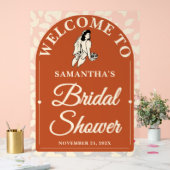 Gemütliches rustikales Herbstlaub Brautparty Willk Acrylschild (Hochzeit)