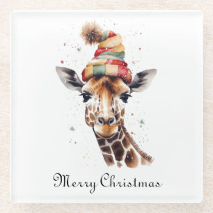 Gemütliches Safari-Weihnachten, individuell Glasuntersetzer