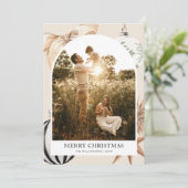 Gemütliches Scandi Boho Arch Foto Weihnachten (Stehend Vorderseite)