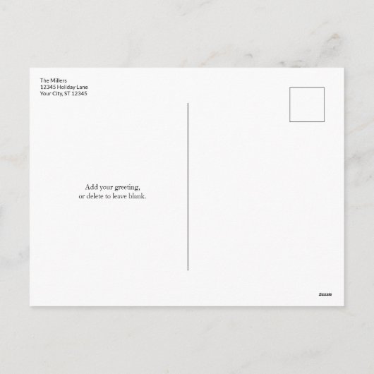 Gemütliches Scandi Boho Arch Foto Weihnachten (Rückseite)