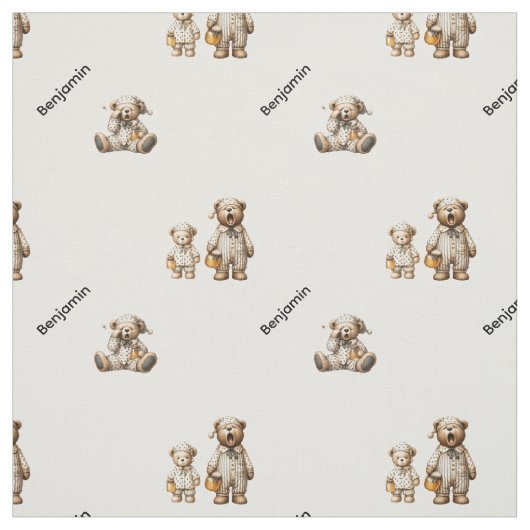 Gemütliches Schlafdesign mit individuellem Namensm Stoff (Muster)