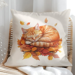 Gemütliches Schlafginger Katzenkissen - Creme Edit Kissen