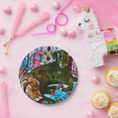 Gemütliches schokoladenbraunes Labrador Pappteller (Party)