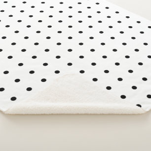 Gemütliches Schwarz-Polka-Dot-Muster Sherpadecke