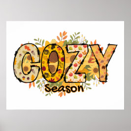 Gemütliches Season Floral Poster