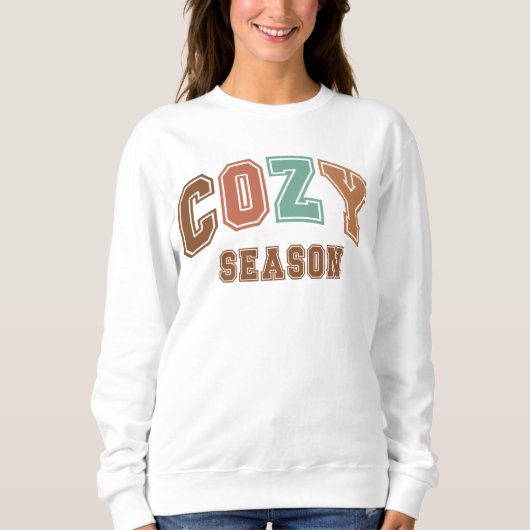 Gemütliches Season Trendy Fall Varsity Sweatshirt (Vorderseite)