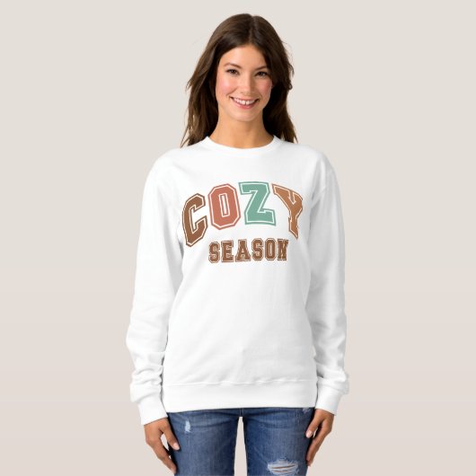 Gemütliches Season Trendy Fall Varsity Sweatshirt (Vorne ganz)