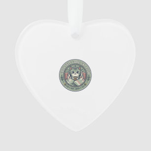 Gemütliches Selbstfürsorge-Katze-Katzen-Grafik-T-S Ornament