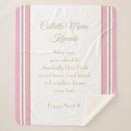 Gemütliches Sherpa-Geschenk! Einzigartiges Sweet 1 Sherpadecke (Vorderseite)