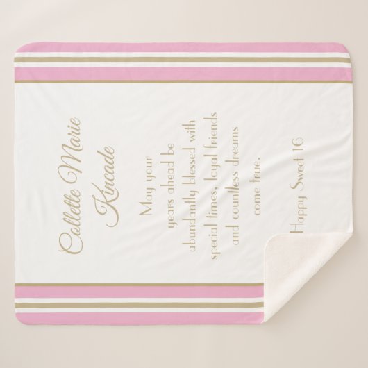 Gemütliches Sherpa-Geschenk! Einzigartiges Sweet 1 Sherpadecke (Vorderseite (Horizontal))