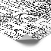 Gemütliches Städtchen Niedlich Funny Cats Doodle A Poster (Ecke)