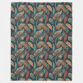 Gemütliches Stammes-Inspiriertes Blumenstrauß für Fleecedecke (Vorderseite)