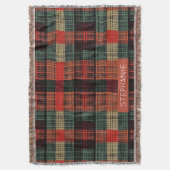 Gemütliches Strick Patchwork - Vintager Boho Autum Decke (Vorderseite Vertikal)