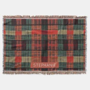 Gemütliches Strick Patchwork - Vintager Boho Autum Decke