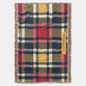 Gemütliches Strick Patchwork - Vintager Boho Autum Decke (Vorderseite Vertikal)