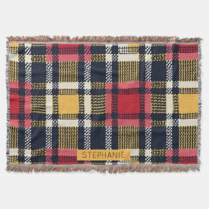Gemütliches Strick Patchwork - Vintager Boho Autum Decke