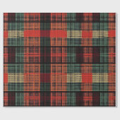 Gemütliches Strick Patchwork - Vintager Boho Autum Geschenkpapier (Flach)