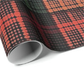 Gemütliches Strick Patchwork - Vintager Boho Autum Geschenkpapier (Rolleneckpunkt)