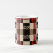 Gemütliches Strick Patchwork - Vintager Boho Autum Kaffeetasse (Mittel)